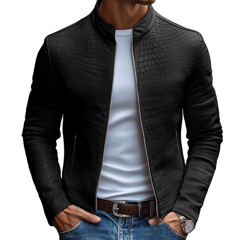 Nigel - Slim Fit Leather Jacket for Men