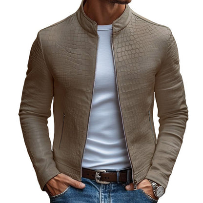 Nigel - Slim Fit Leather Jacket for Men
