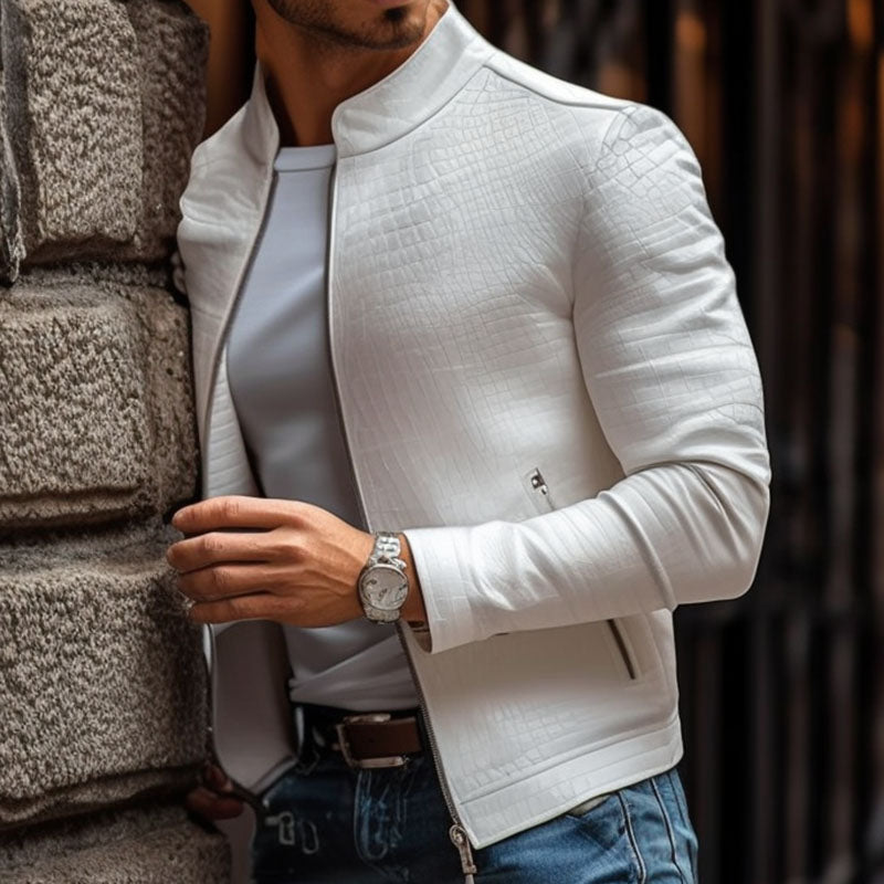 Nigel - Slim Fit Leather Jacket for Men