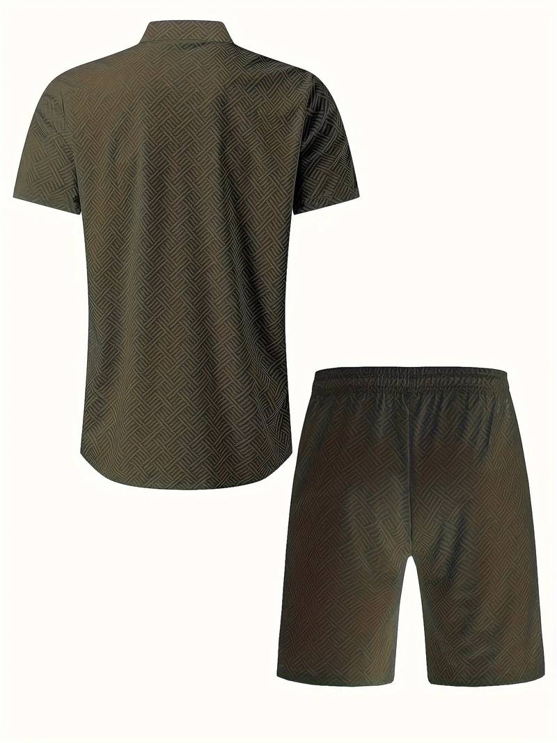 David - Zip Polo Set - Shirt and Shorts for Men - for Spring and Summer