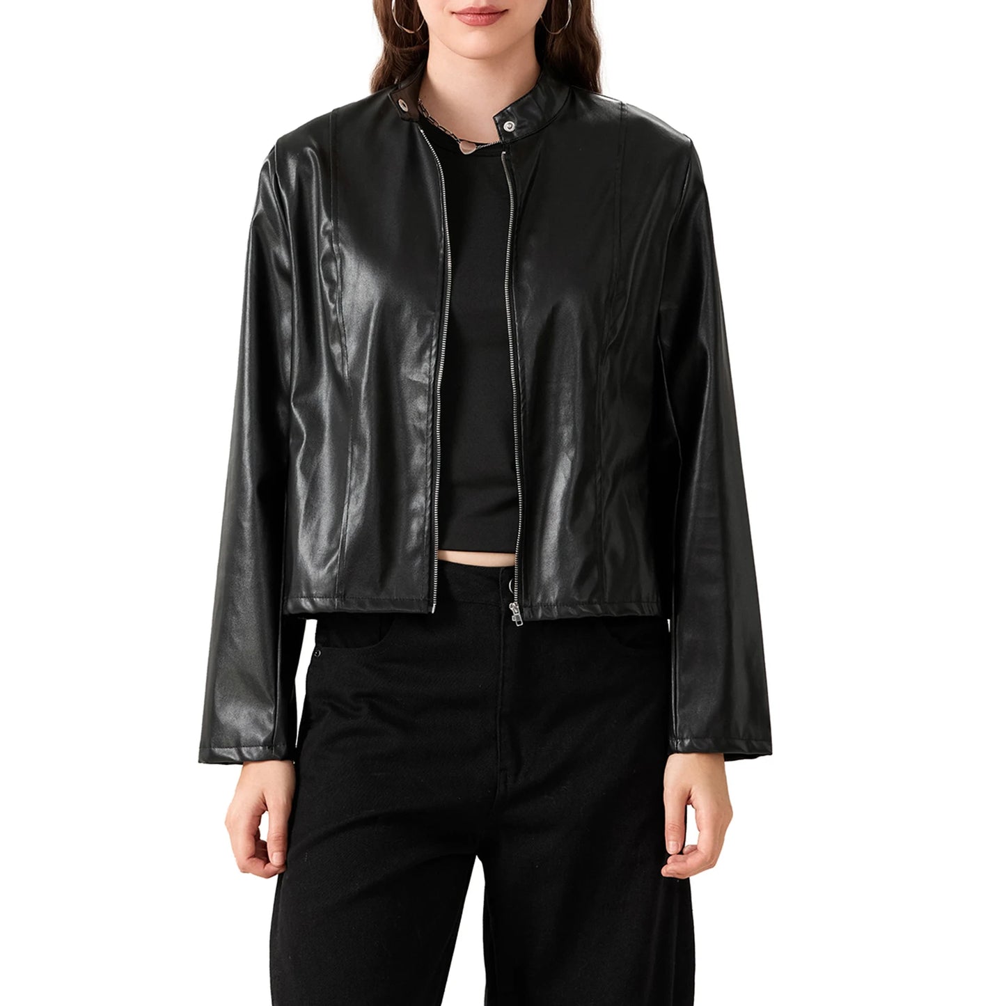 Carla - Slim Leather Jacket for Women - for every Season