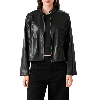 Carla - Slim Leather Jacket for Women - for every Season