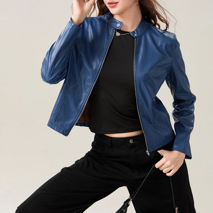Carla - Slim Leather Jacket for Women - for every Season