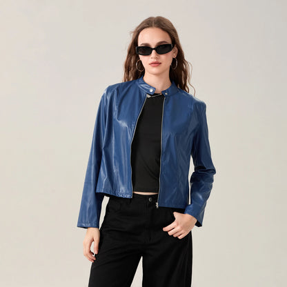 Carla - Slim Leather Jacket for Women - for every Season
