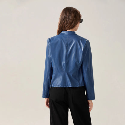 Carla - Slim Leather Jacket for Women - for every Season
