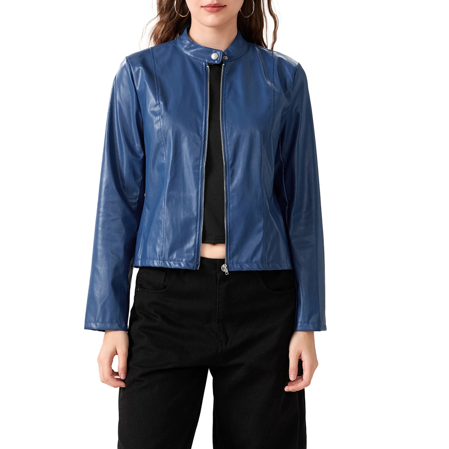 Carla - Slim Leather Jacket for Women - for every Season