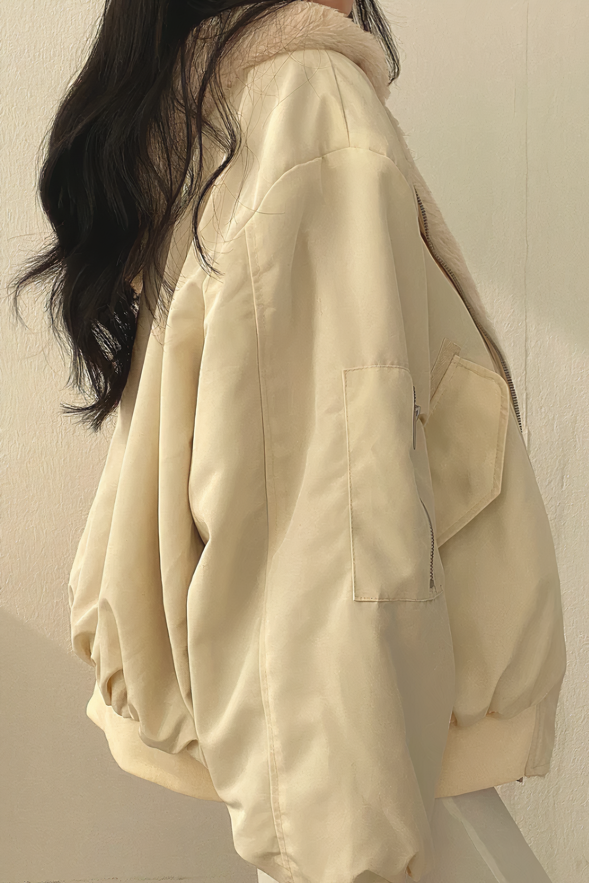 Nicole - Winter Jacket with Cashmere Hood for Women