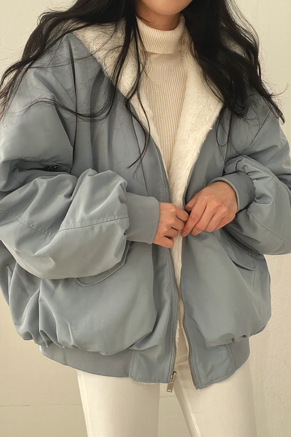 Nicole - Winter Jacket with Cashmere Hood for Women