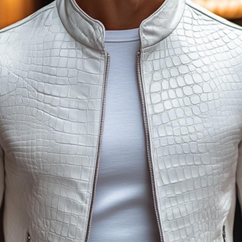 Nigel - Slim Fit Leather Jacket for Men